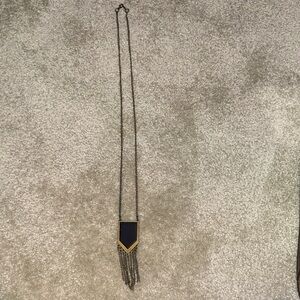 Elegant Navy and Gold Necklace